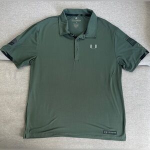 Miami Hurricanes Colosseum Salute to Service Polo Shirt Men's XXL Olive Green